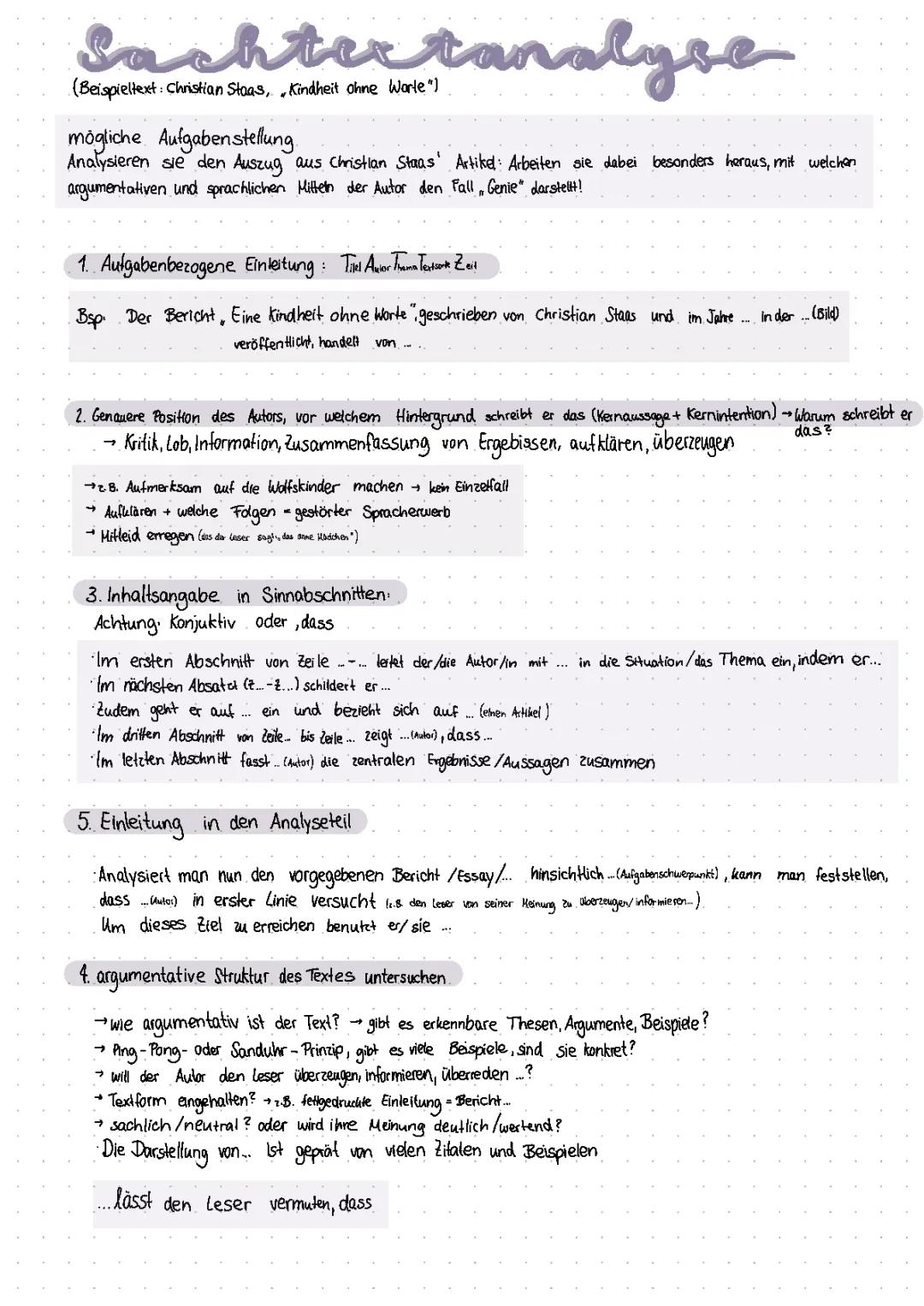 Sachtextanalyse - step by step 