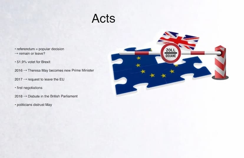 Brexit 1) Which countries belong to GB?
2) ,,Brexit"
3) Why?
4) Acts
5) Who voted for Brexit?
6) Consequences
7) short video
8) questions
In