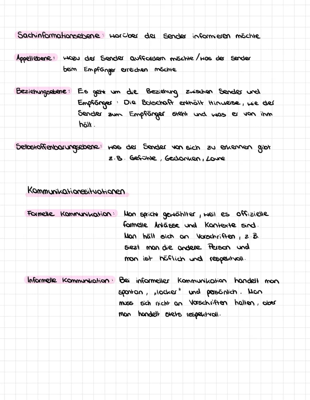 Deutsch - Zusammenfassung
Kommunikation
Was ist kommunikation?
Kommunikation ist der Austausch zwischen Zwei oder mehreren
Personen · Sie ve