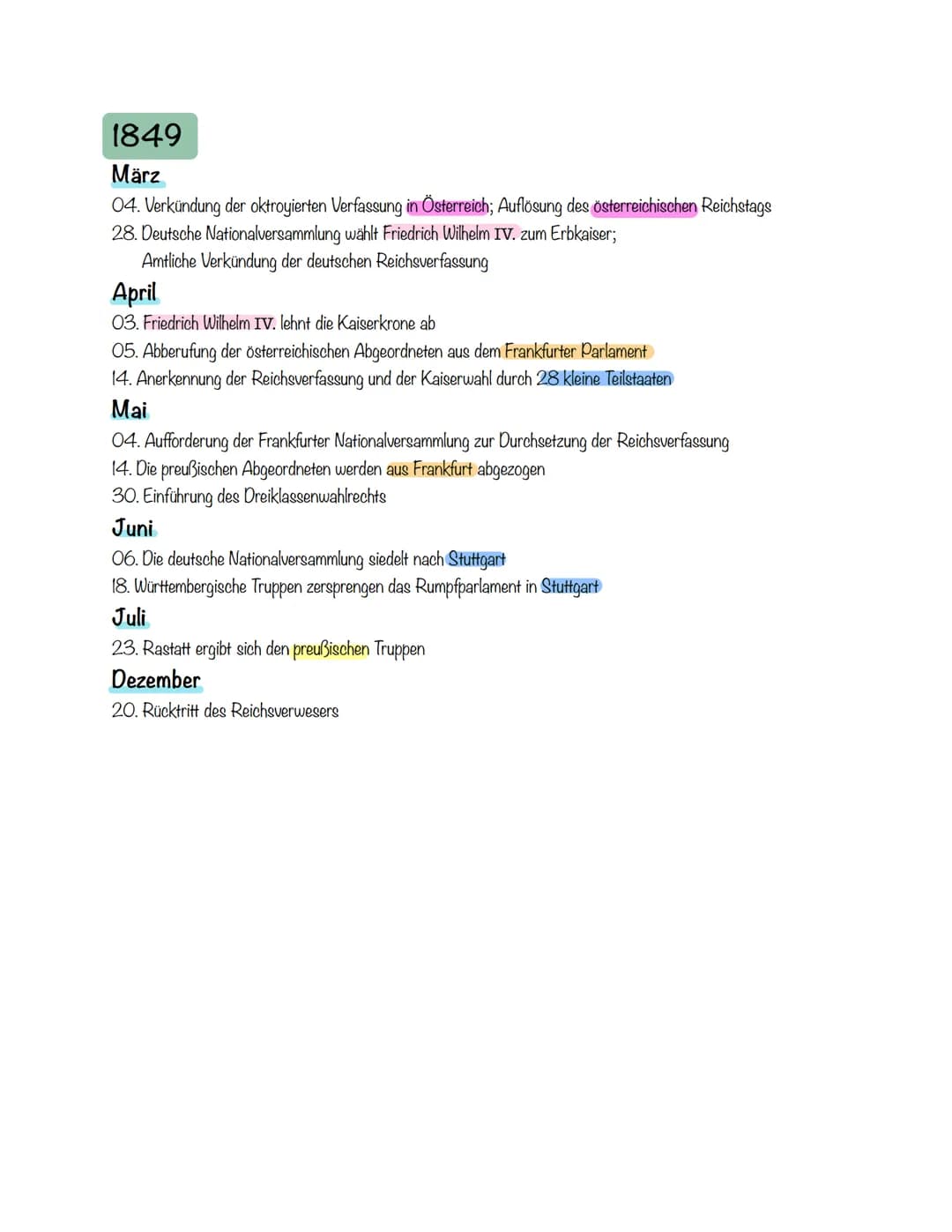 Deutsche Revolution 1848/49
Von:
Kurs: Ge L
Datum: 10.01.2021 Legende
Zeitlicher Ablauf
▸ Gruppierungen der Revolution
Vormärz
Soziale Frage