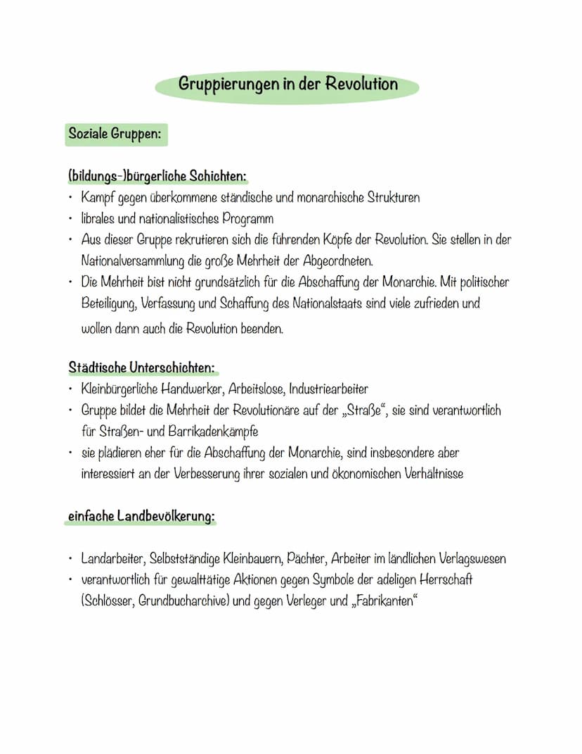 Deutsche Revolution 1848/49
Von:
Kurs: Ge L
Datum: 10.01.2021 Legende
Zeitlicher Ablauf
▸ Gruppierungen der Revolution
Vormärz
Soziale Frage