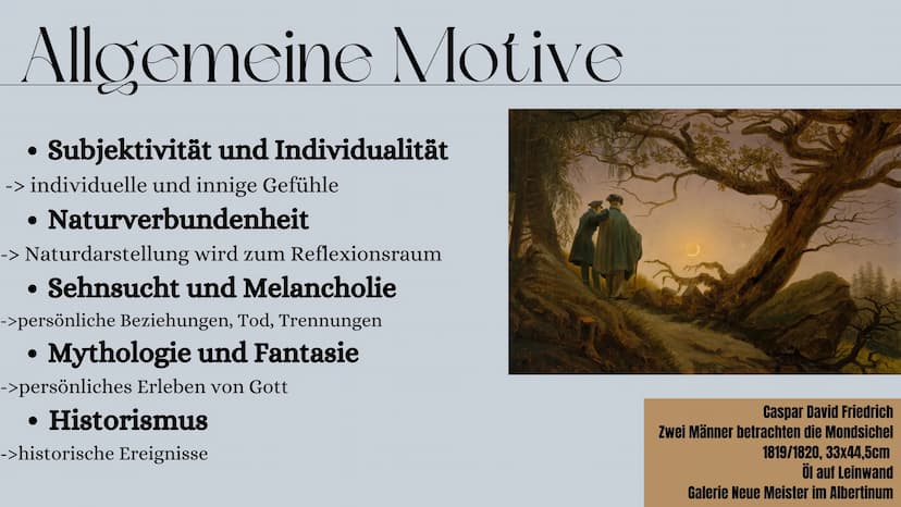Romantik
LK BK 11/2 Gliederung
1. Stilbegriff
2. Allgemeine Informationen
3.Allgemeine Motive
4. Die Suche nach der Blauen Blume
5. Allgemei