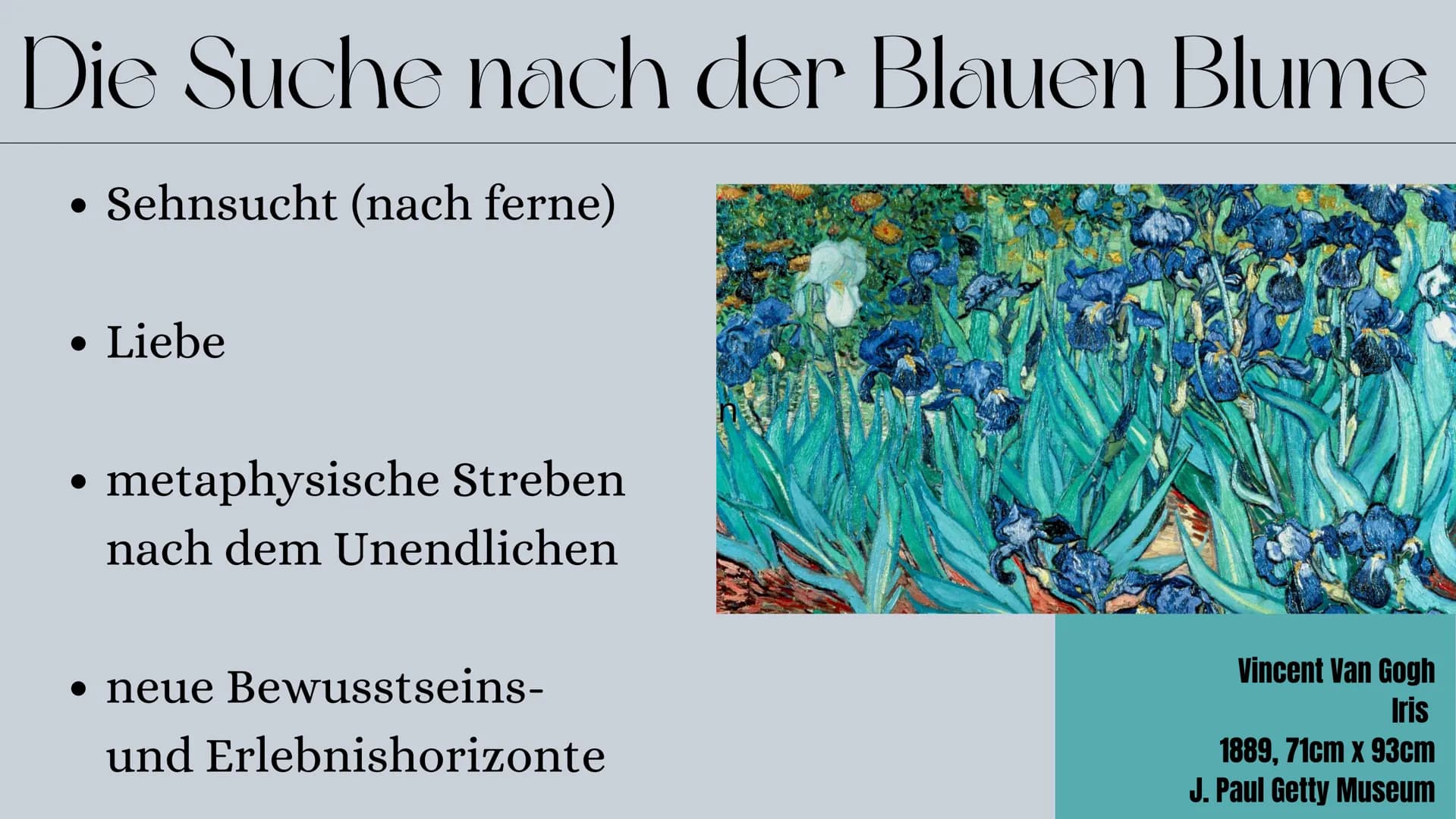 Romantik
LK BK 11/2 Gliederung
1. Stilbegriff
2. Allgemeine Informationen
3.Allgemeine Motive
4. Die Suche nach der Blauen Blume
5. Allgemei