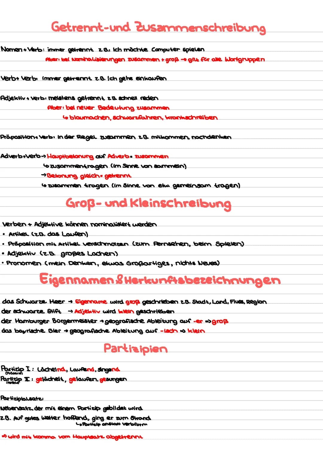 Lernzettel Grammatik Deutsch