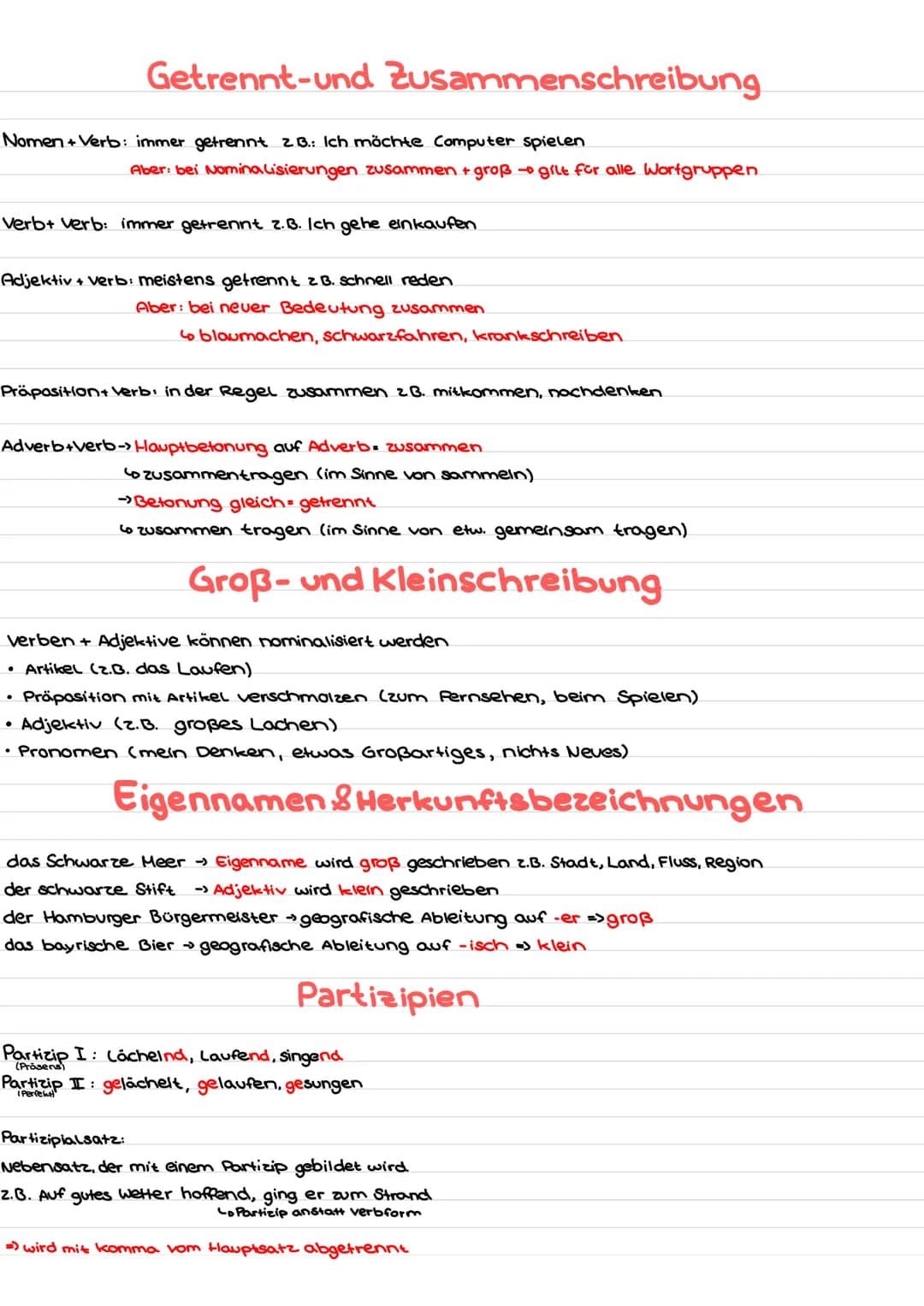 Nomen + Verb: immer getrennt z. B.: Ich möchte Computer spielen
Getrennt-und Zusammenschreibung
verb+ verb: immer getrennt z. B. Ich gehe ei