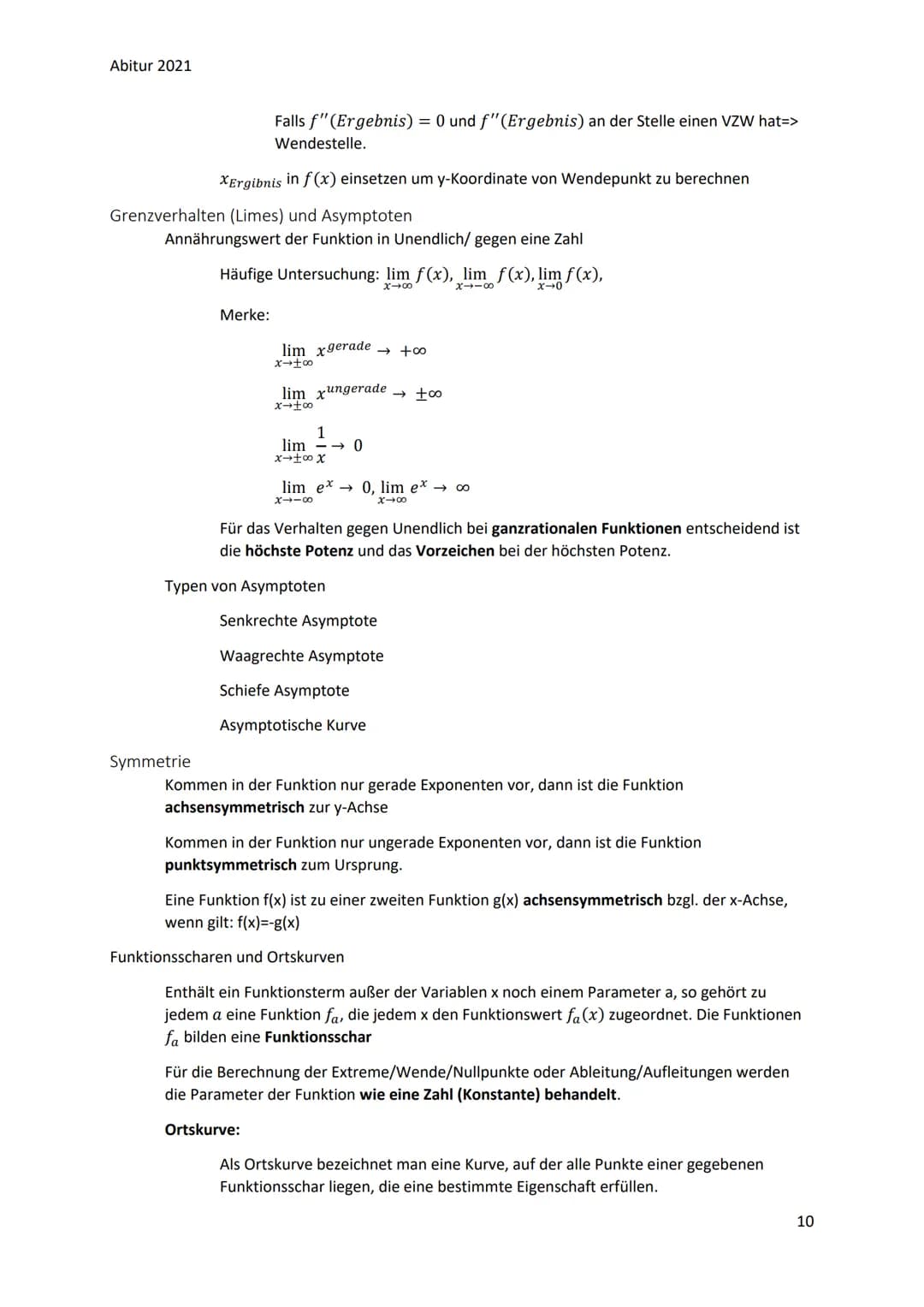 Abitur 2021
Mathematik LK Abi 2021
Analysis, Analytische Geometrie und Stochastik: Alles zusammen!
1. Analysis
- ganzrationale Funktionen un