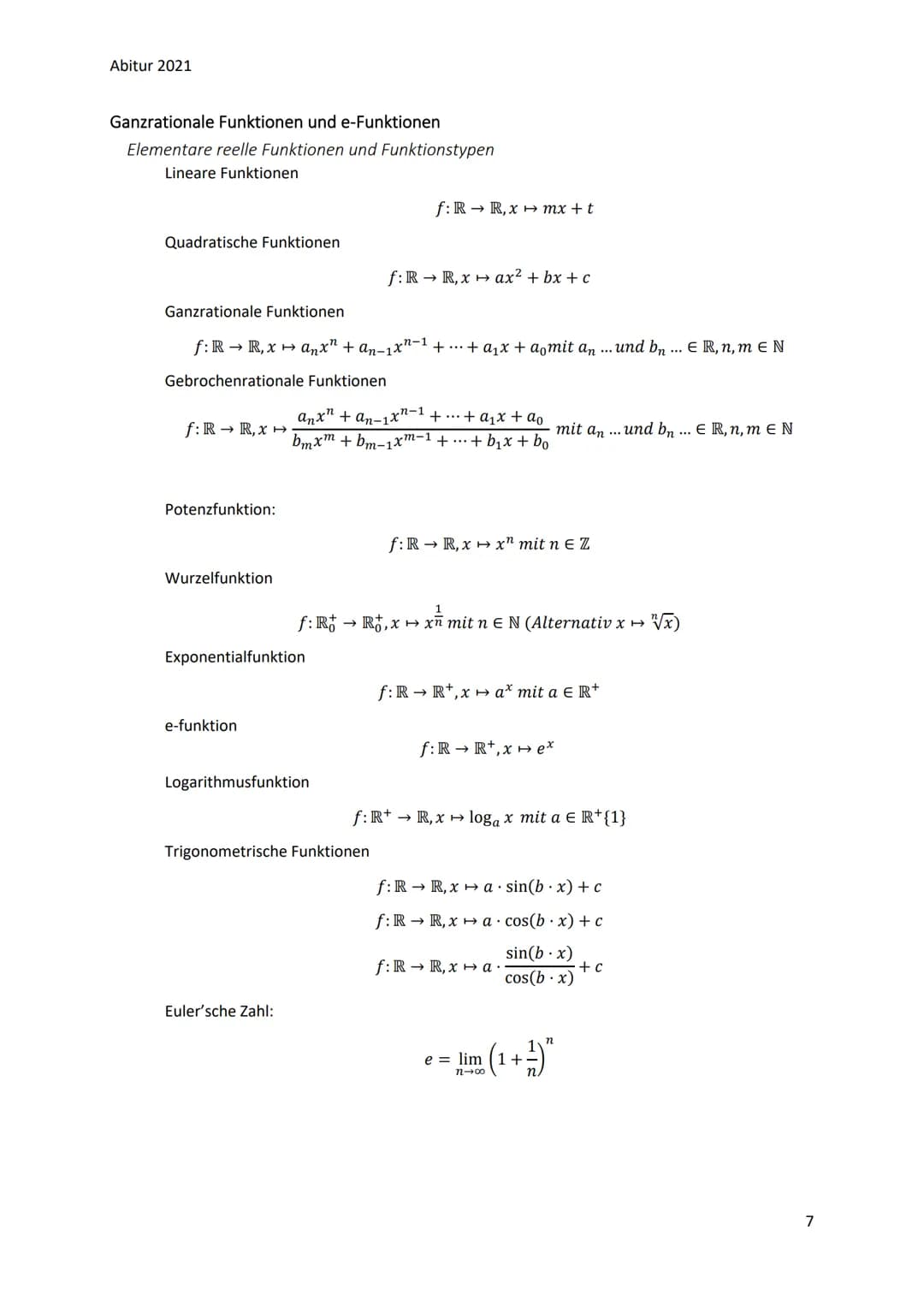 Abitur 2021
Mathematik LK Abi 2021
Analysis, Analytische Geometrie und Stochastik: Alles zusammen!
1. Analysis
- ganzrationale Funktionen un