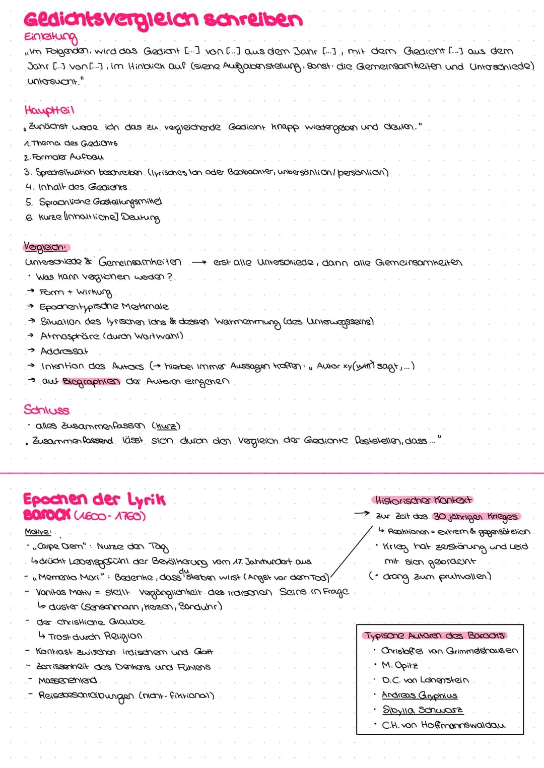 Deutsch LK-LYTIK 1. Klausur 01
Gedichtsanalyse schreiben → im Präsens, Textbelege/zitate & Versangaben
Einleitung
• Gedichtart (Sonnett)
Tit