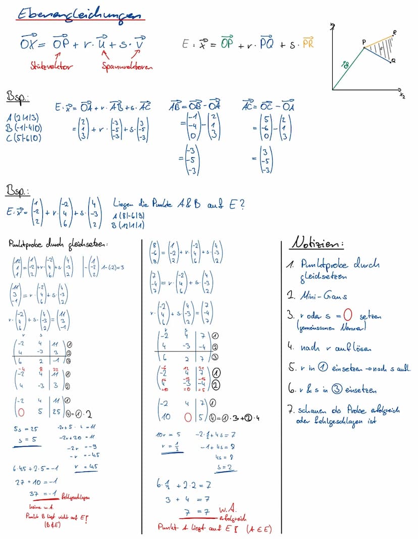 Länge eines Vektors:
Allgemein =
→
a
Bsp.:
ay
az
ag
Skalarprodukt:
COS X =
AB
by
b₁ = a₁∙ by + a₂b₂+ a3-b3
by
Richtungeveltoren
Skalarproduk