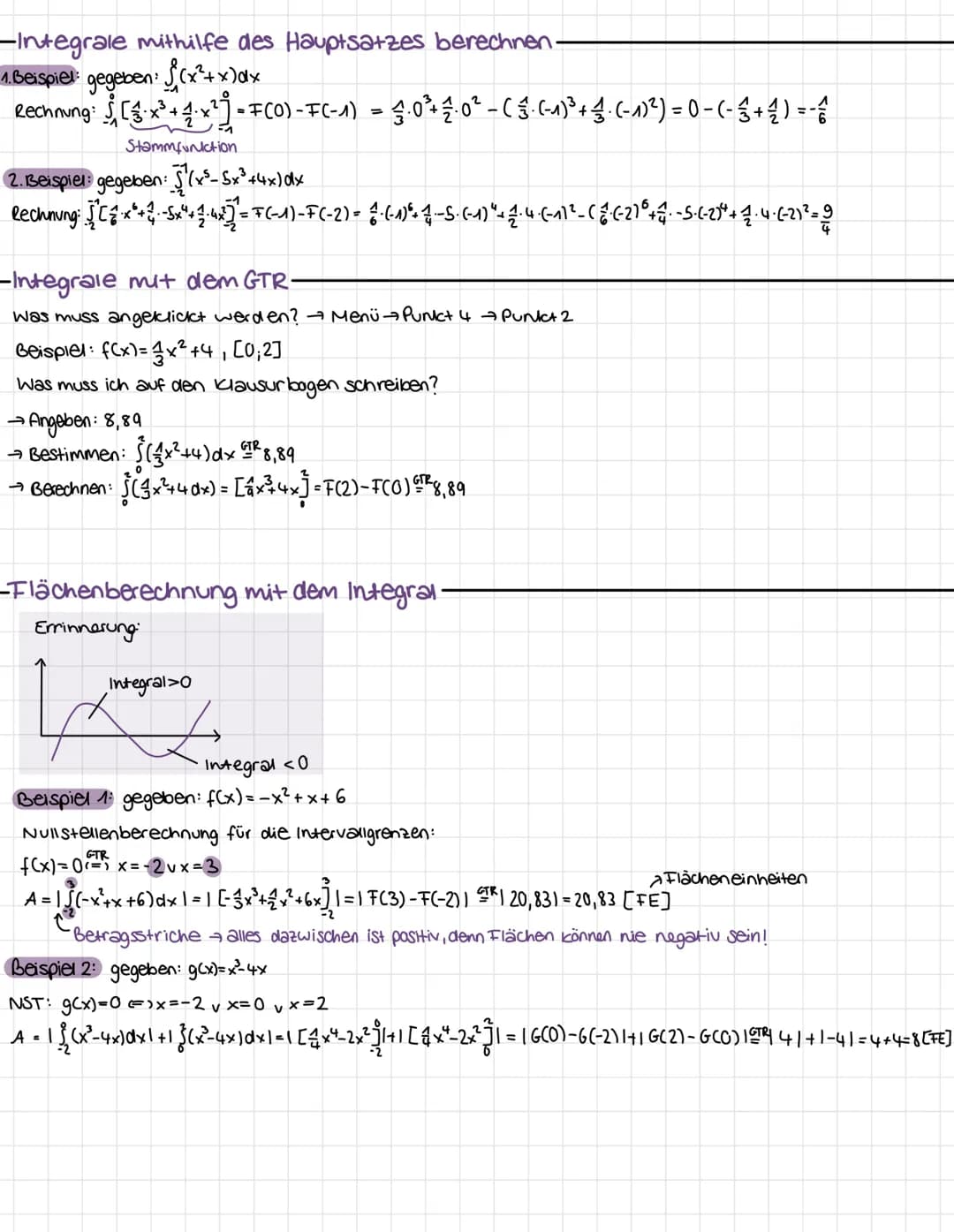 INTEGRALRECHNUNG
Die Ober- & Untersumme zur Berechnung des Flächen inhalts zwischen einem gekrümmten
Graphen & der X-Achse:
Y
3-
2
1
0 1 1 1