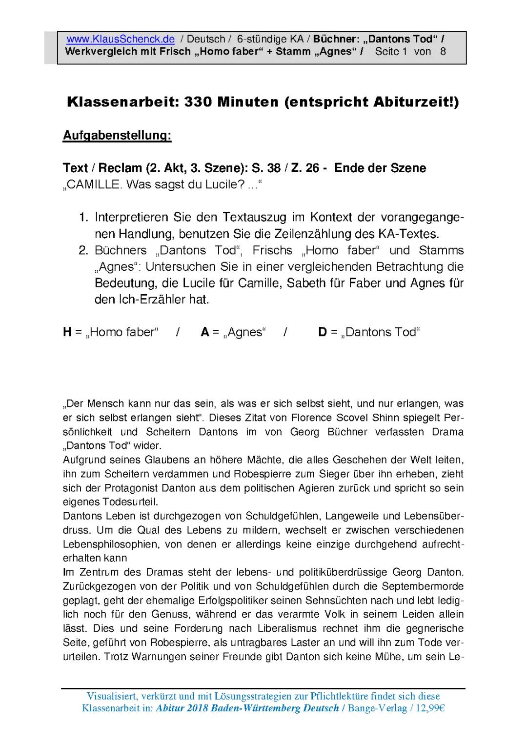 Dantons Tod: Ist es ein offenes Drama? | Büchner & Homo faber Zusammenfassung