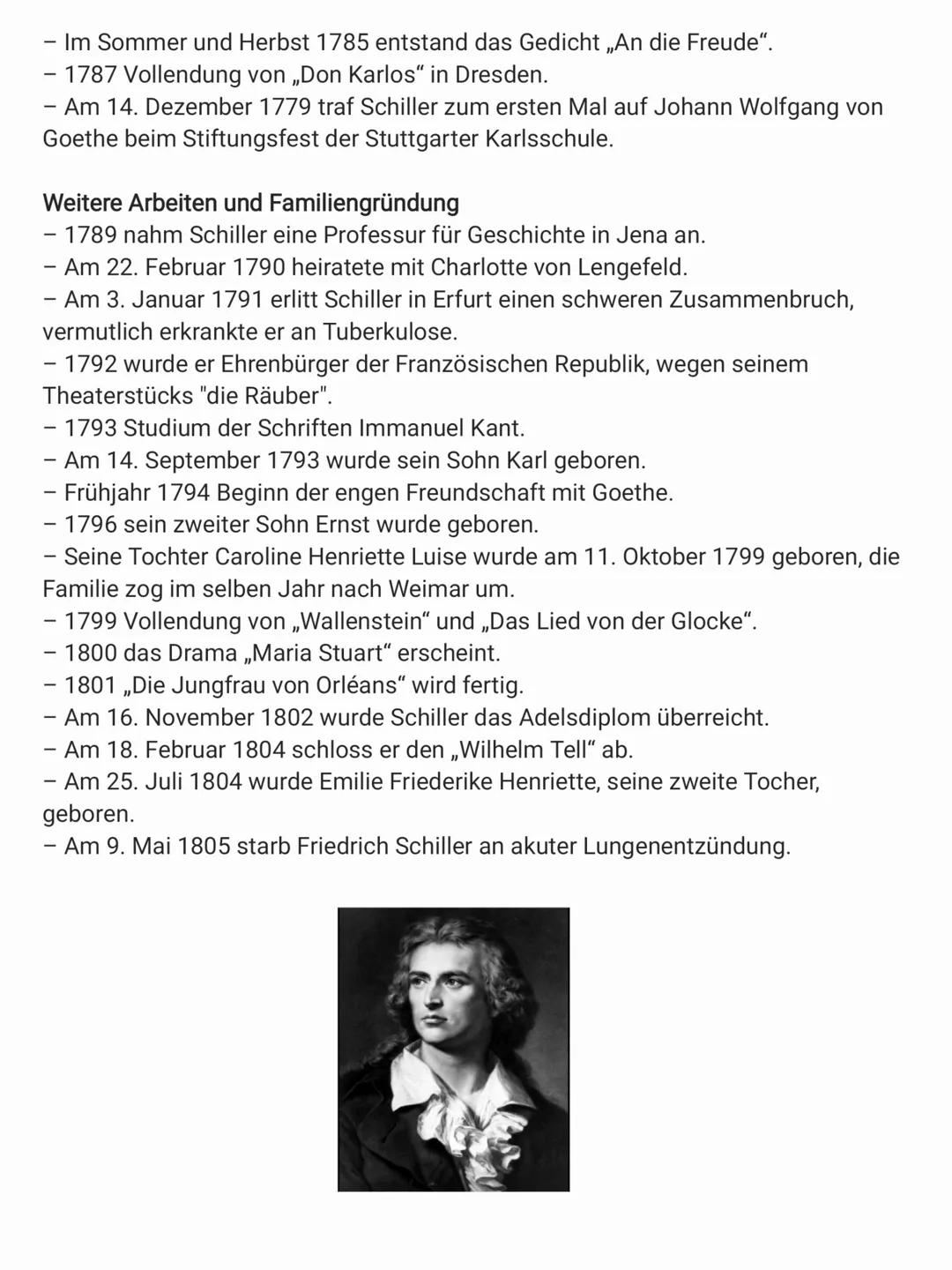 Steckbrief - Fredrich Schiller
Vorname: Johann Christoph Friedrich
Name: von Schiller
geboren am: 10. November 1759
Beruf: Militärarzt, Dich