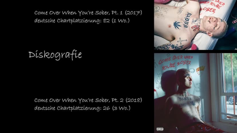LIL PEEP
印
→ zur Person & Leben:
LIL PEEP - bürgerlich Gustav Elijah Åhr
* 1. November 1996 in Allentown, Pennsylvania
15. November 2017 in 