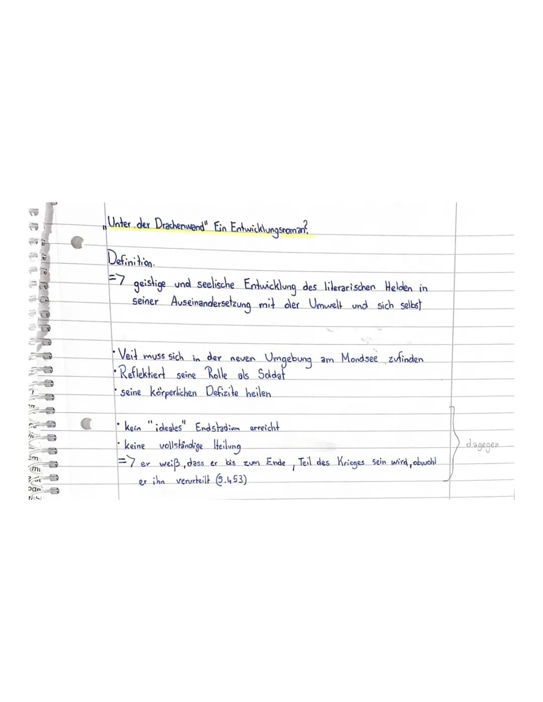 Unter der Drachenwand: Analyse, Zusammenfassung und Charaktere
