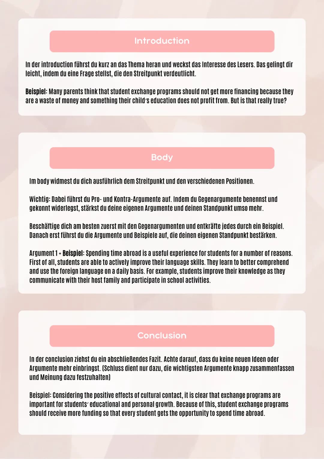 How to write a "comment"
Was ist ein Comment ?
Ein Comment ist eine Stellungnahme, in der du kritisch deine Meinung zu einem Thema äußerst. 