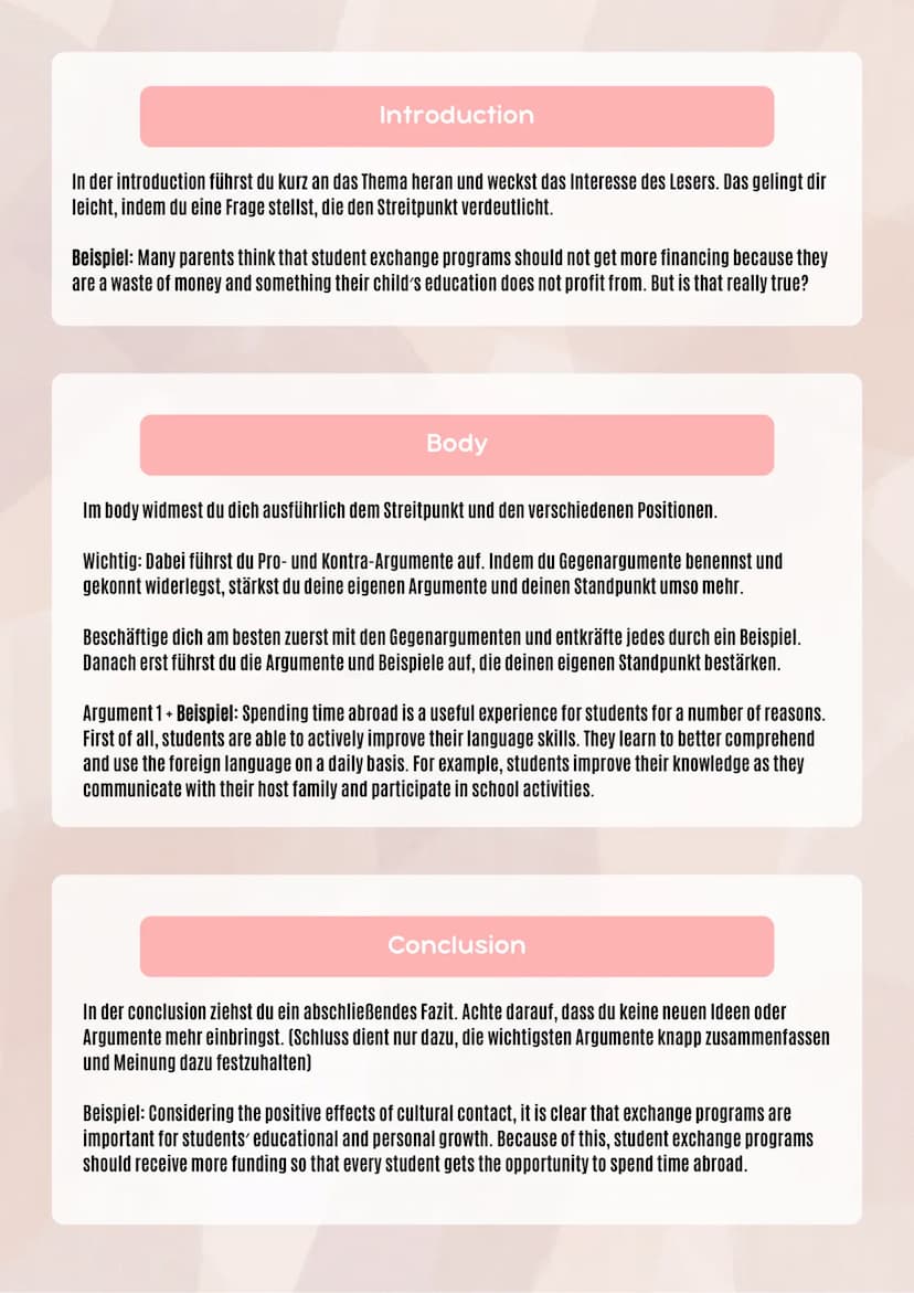 How to write a "comment"
Was ist ein Comment ?
Ein Comment ist eine Stellungnahme, in der du kritisch deine Meinung zu einem Thema äußerst. 