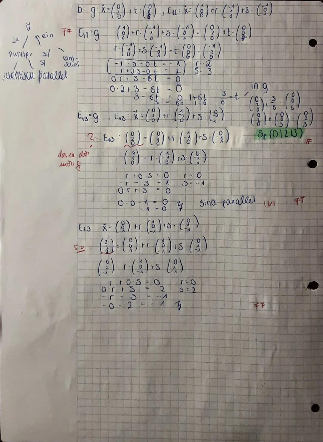 Taschenrechner
freier Teil
OCA)
a A(31-214), B(71-41-2); C (^1-117)
AB · ·
FBS - (-²) (²) (-²) I Die spannvektoren sind
AC (²) (-²) (-²)) Ka
