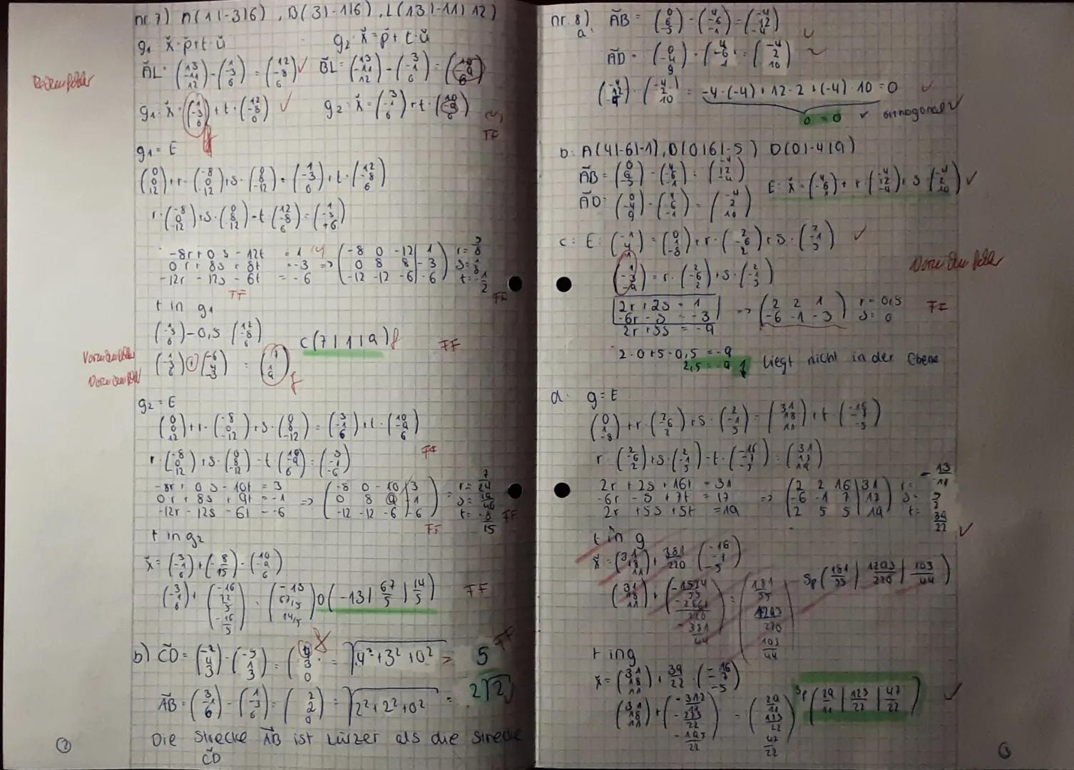 Taschenrechner
freier Teil
OCA)
a A(31-214), B(71-41-2); C (^1-117)
AB · ·
FBS - (-²) (²) (-²) I Die spannvektoren sind
AC (²) (-²) (-²)) Ka
