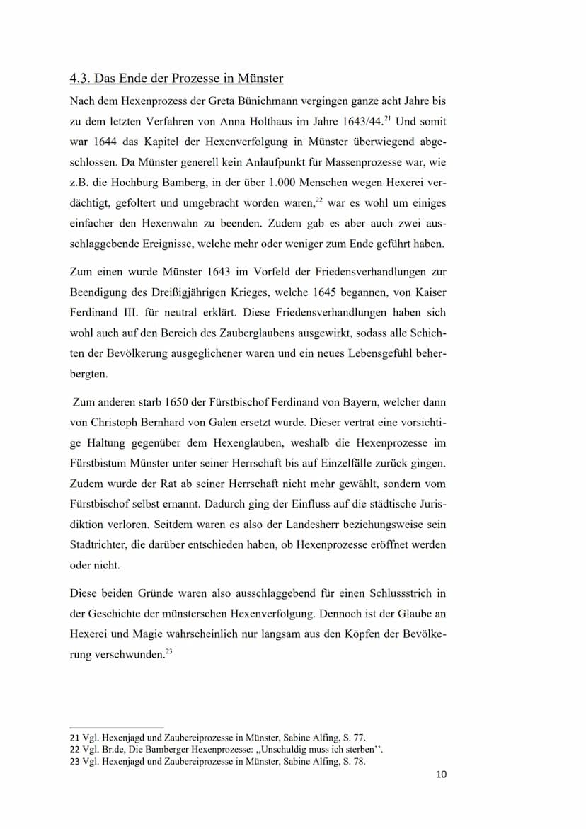 Jahrgangsstufe Q1
Schuljahr 2021/2022
Die Hexenverfolgung in
der Stadt Münster
Verfasserin:
Kurs: Geschichte LK
Kurslehrer/-in:
den 23. Febr