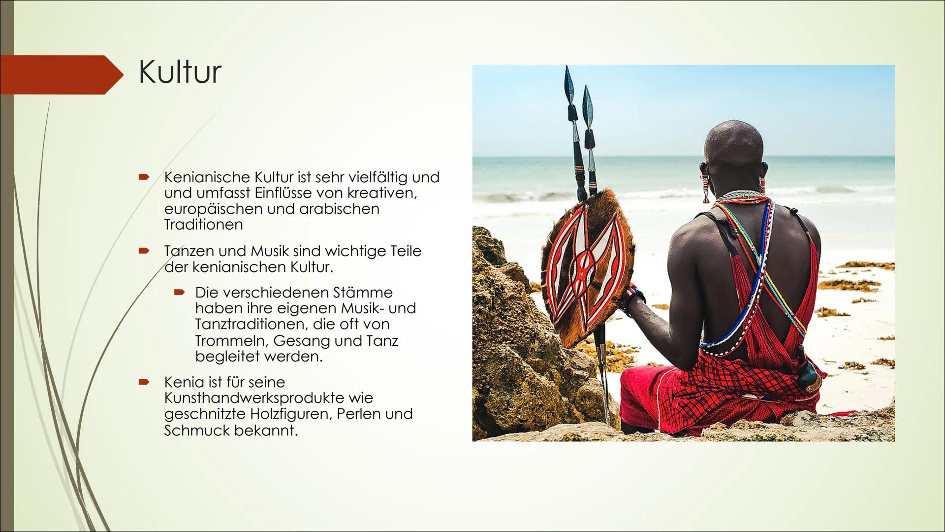 Kenia Gliederung
➡ Allgemeine Fakten
➡ Geographisch
Bevölkerung
➡ Geschichte
➡ Kultur
➡ Politik & Wirtschaft
➡ Tourismus
► Sehenswürdigkeite