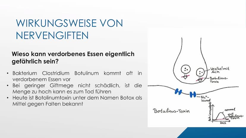 L
Nervengifte
Biologie GFS von Ayleen Poppe
Crt GLIEDERUNG
▸ Einstieg
▸ Definition Nervengifte
► Wirkungsweise von Nervengiften
▸ Nervengift