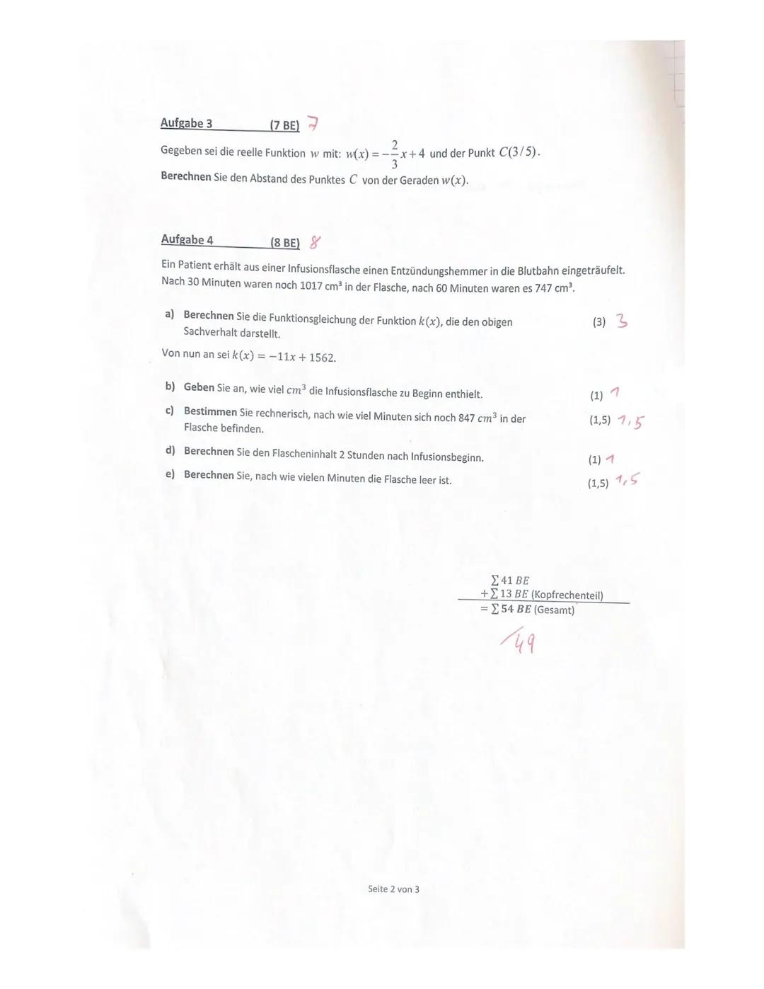 Name: Sharanya
0
4
1. Klausur im Fach Mathematik
1
Bearbeiten Sie die folgenden Aufgaben sorgfältig, sauber und übersichtlich!
Kennzeichnen 