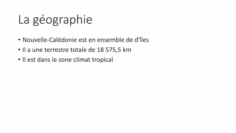 Nouvelle-Calédonie
grotesker Stil Enquête
en général
La geographie
Le habitant
●
• spectacles En général
Nouvelle-Calédonie est un Pays de F