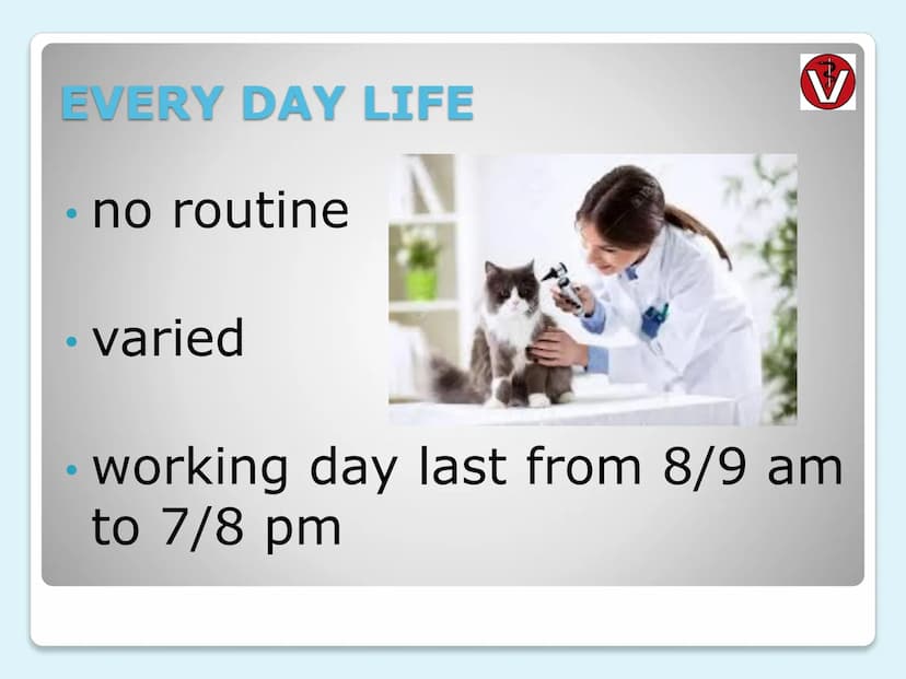 VETERINARIAN
(vet)
ERSTE HILFE tasks
where they do it
every day life
clothes
salary
requirements
university education
CONTENTS
THEME
LAYER
1