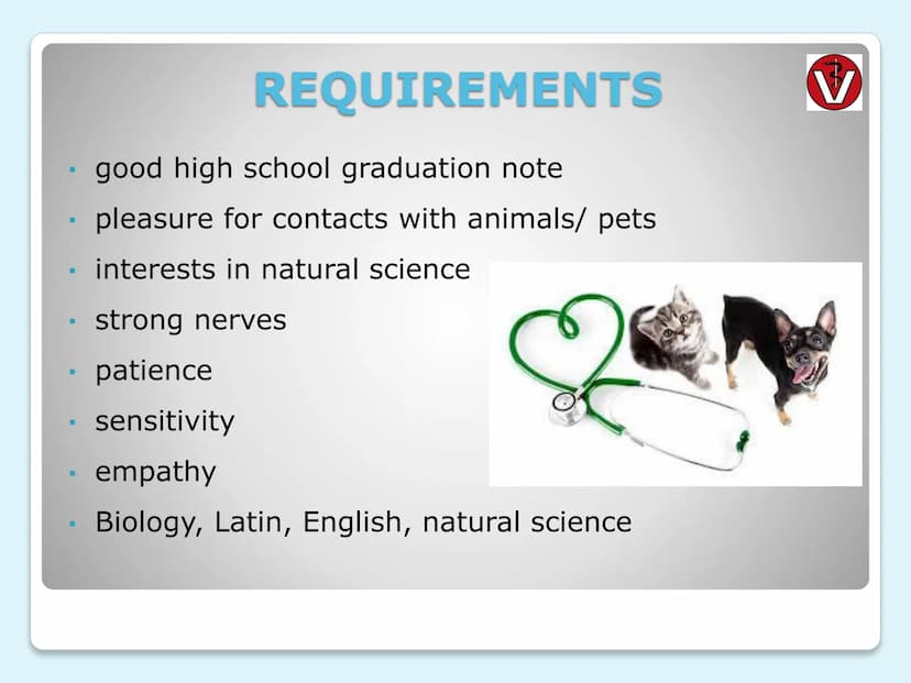 VETERINARIAN
(vet)
ERSTE HILFE tasks
where they do it
every day life
clothes
salary
requirements
university education
CONTENTS
THEME
LAYER
1