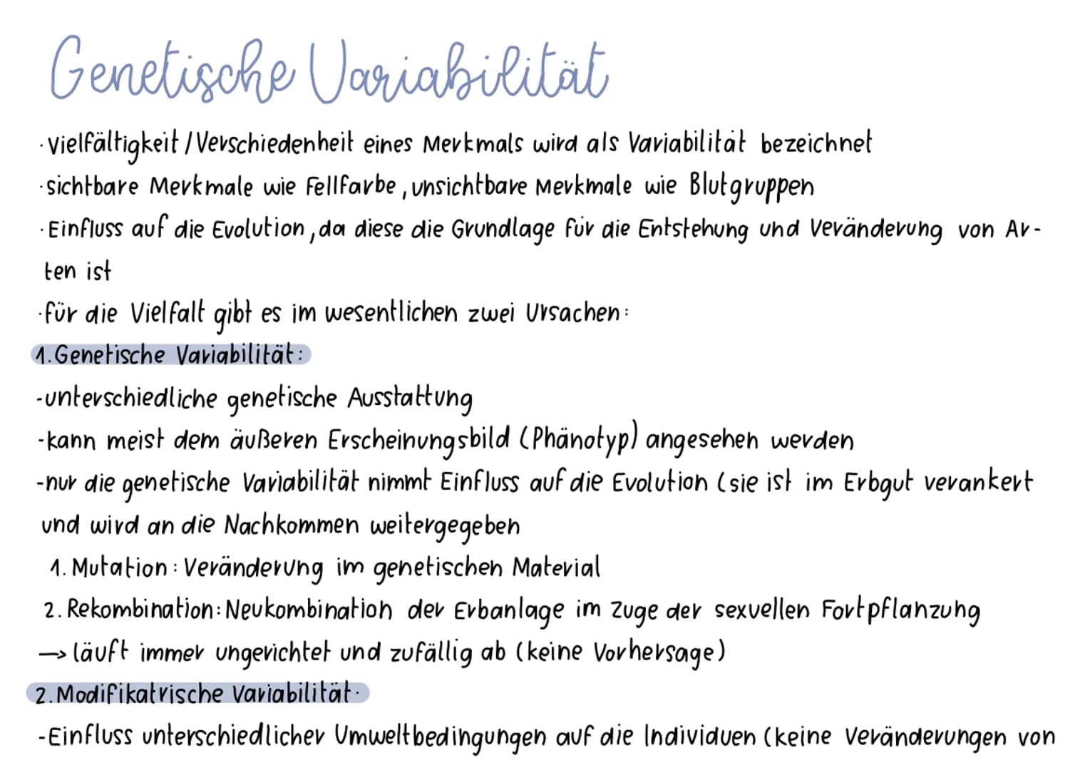 Synthetische Evolutions theorie
·basierend auf Darwins Selektionstheorie; erweitert um Erkenntnisse aus anderen biologischen Bereichen
Ander