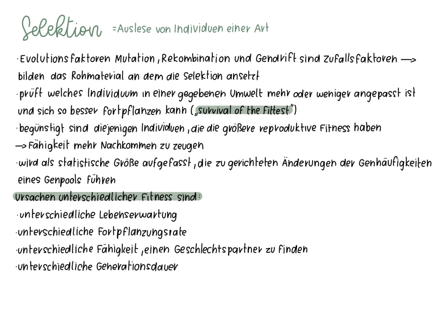 Synthetische Evolutions theorie
·basierend auf Darwins Selektionstheorie; erweitert um Erkenntnisse aus anderen biologischen Bereichen
Ander