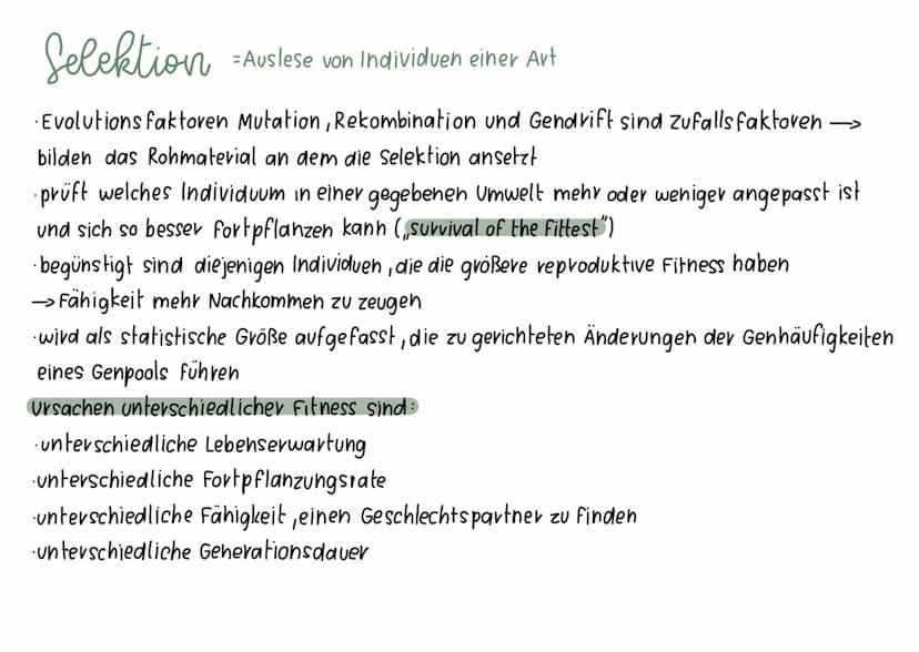Synthetische Evolutions theorie
·basierend auf Darwins Selektionstheorie; erweitert um Erkenntnisse aus anderen biologischen Bereichen
Ander