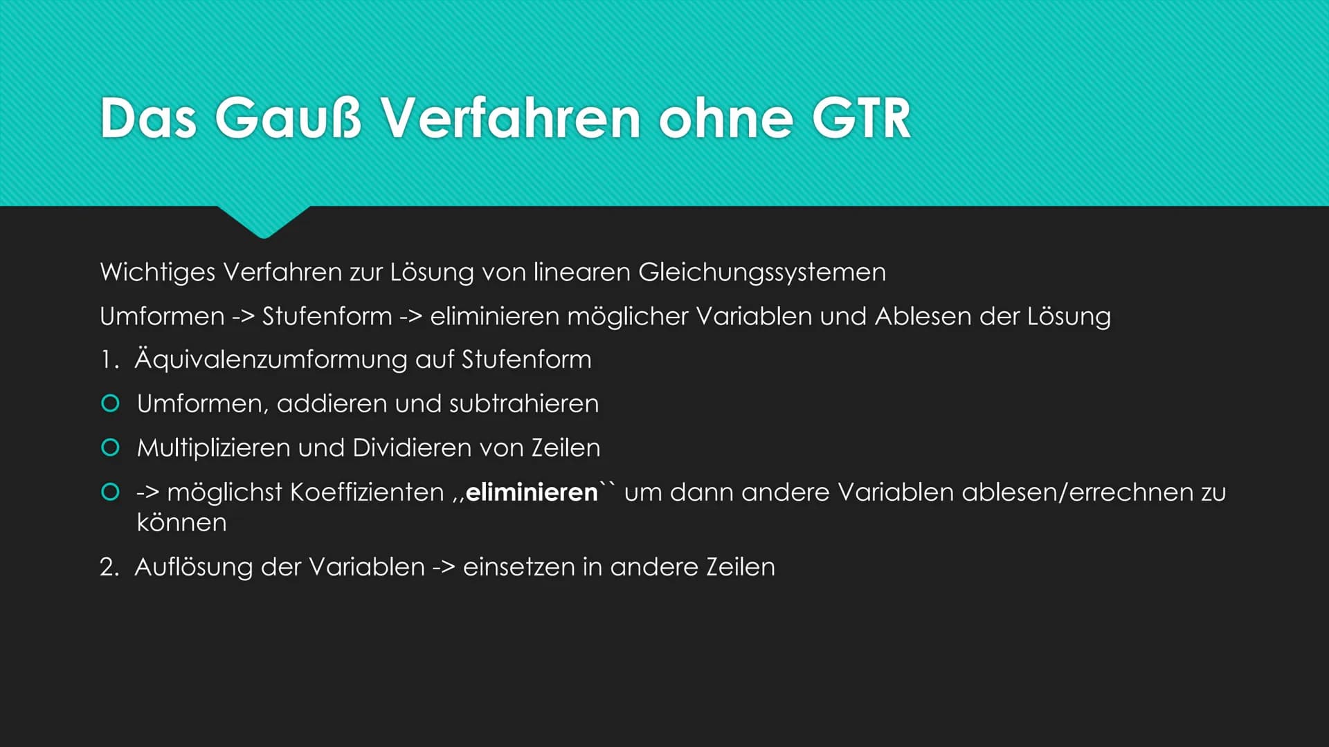 Das Gauß-Verfahren
Mathematik GFS - Kursstufe Gliederung
Biografie - Carl Friedrich Gauß
O Bekannte Verfahren und Erfindungen von Gauß
O Das