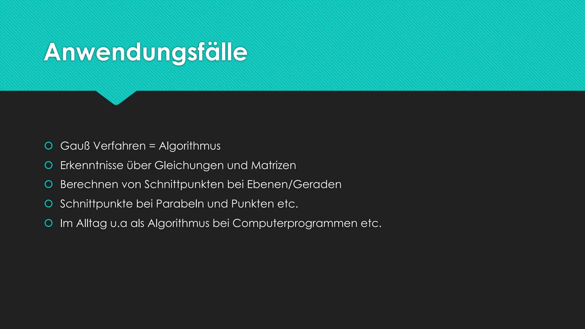 Das Gauß-Verfahren
Mathematik GFS - Kursstufe Gliederung
Biografie - Carl Friedrich Gauß
O Bekannte Verfahren und Erfindungen von Gauß
O Das