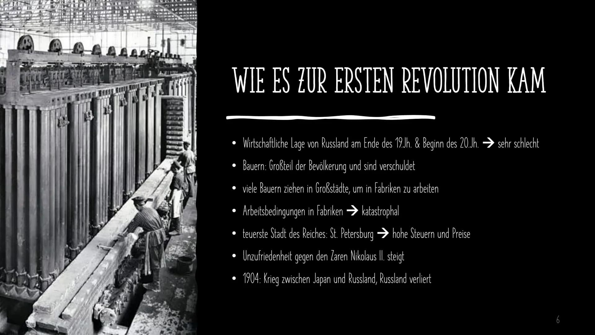 S
DIE RUSSISCHEN REVOLUTIONEN
Erstellt von Süleyman Kücükbiyik INHALTE DER
PRÄSENTATION
Erklärung wichtiger Begriffe
Die Russische Revolutio