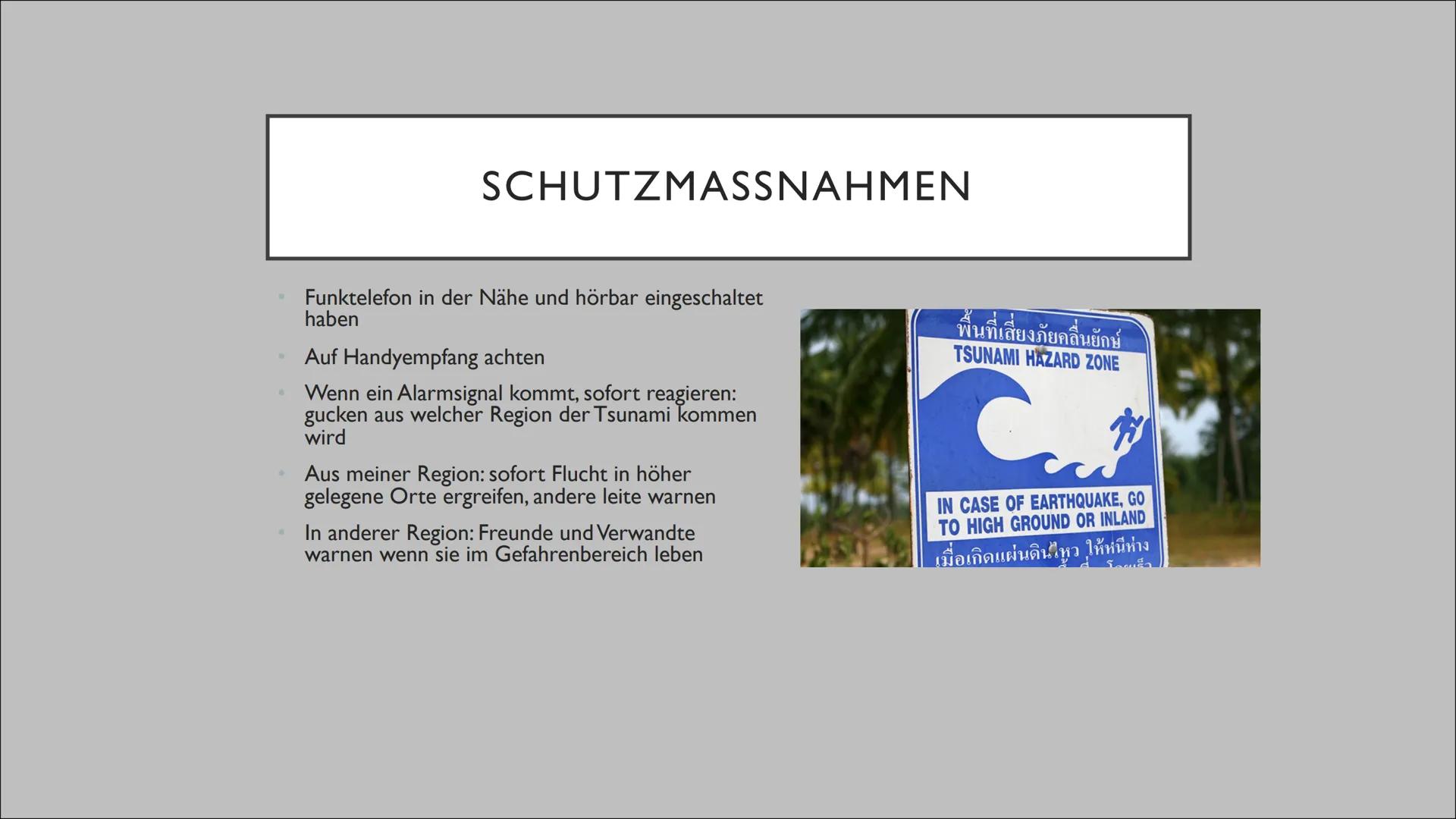 TSUNAMI O
O
-
•
INHALTSVERZEICHNIS
Was ist ein Tsunami?
Wie entstehen Tsunamis?
Vor dem Erdbeben
Während des Erdbebens
Nach dem Erdbeben
Wo 