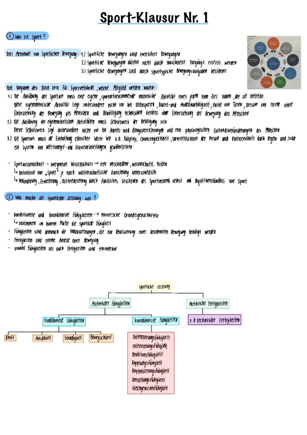 Konditionelle und Koordinative Fähigkeiten 