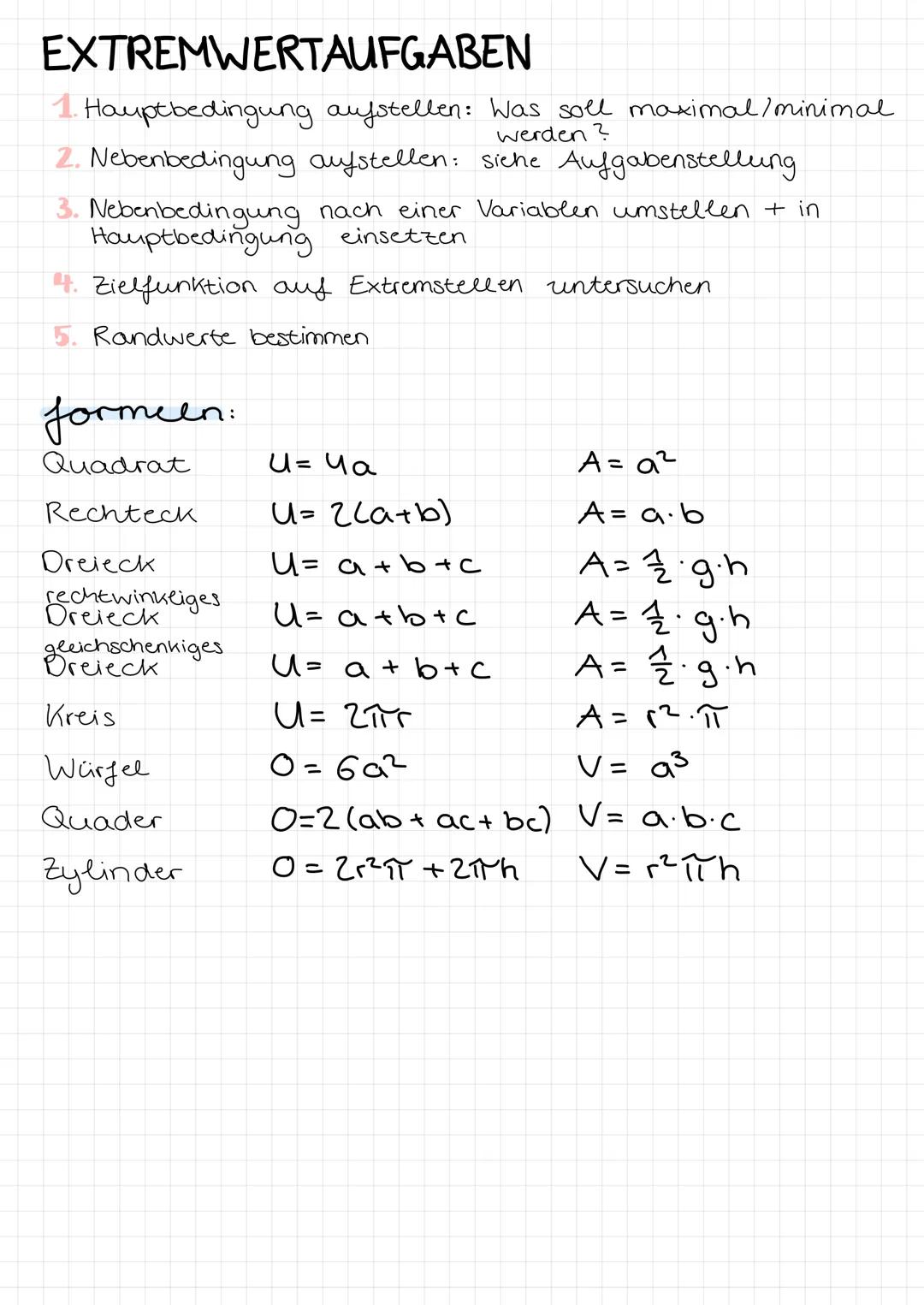 FUNKTIONEN
Lineare Funktionen
f(x) = mx + b
↑
Steigung
Steigung
y-Achsenabschnitt
Quadratische Funktionen
f(x) = ax²+bx+c
Strecken
Stauchen
