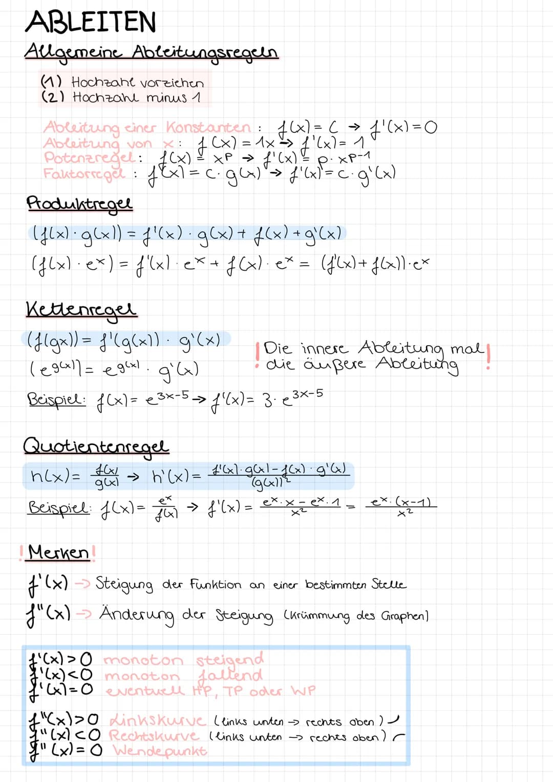 FUNKTIONEN
Lineare Funktionen
f(x) = mx + b
↑
Steigung
Steigung
y-Achsenabschnitt
Quadratische Funktionen
f(x) = ax²+bx+c
Strecken
Stauchen
