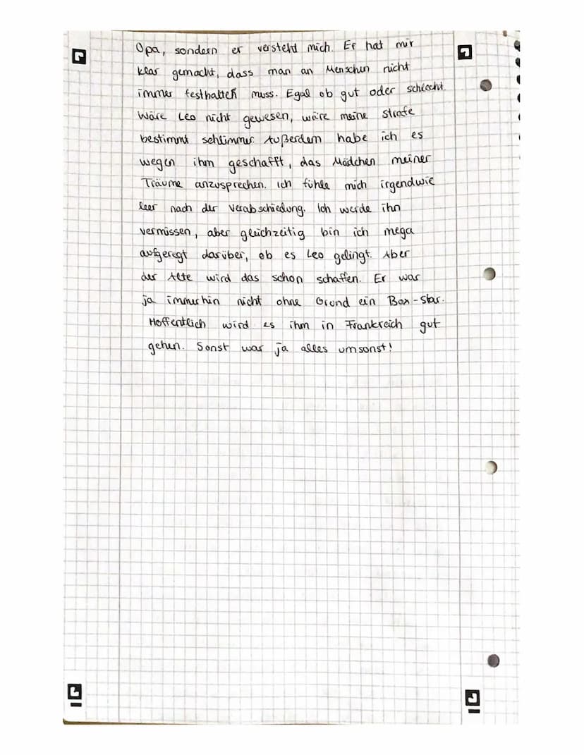 L
JI
Leistungsüberprüfung
In dem Jugend theaterstück, Das Herz eines Boxers"
Lutz Hübner
in der 7. Scene, geht es
um
der an Jojos Idee, sich