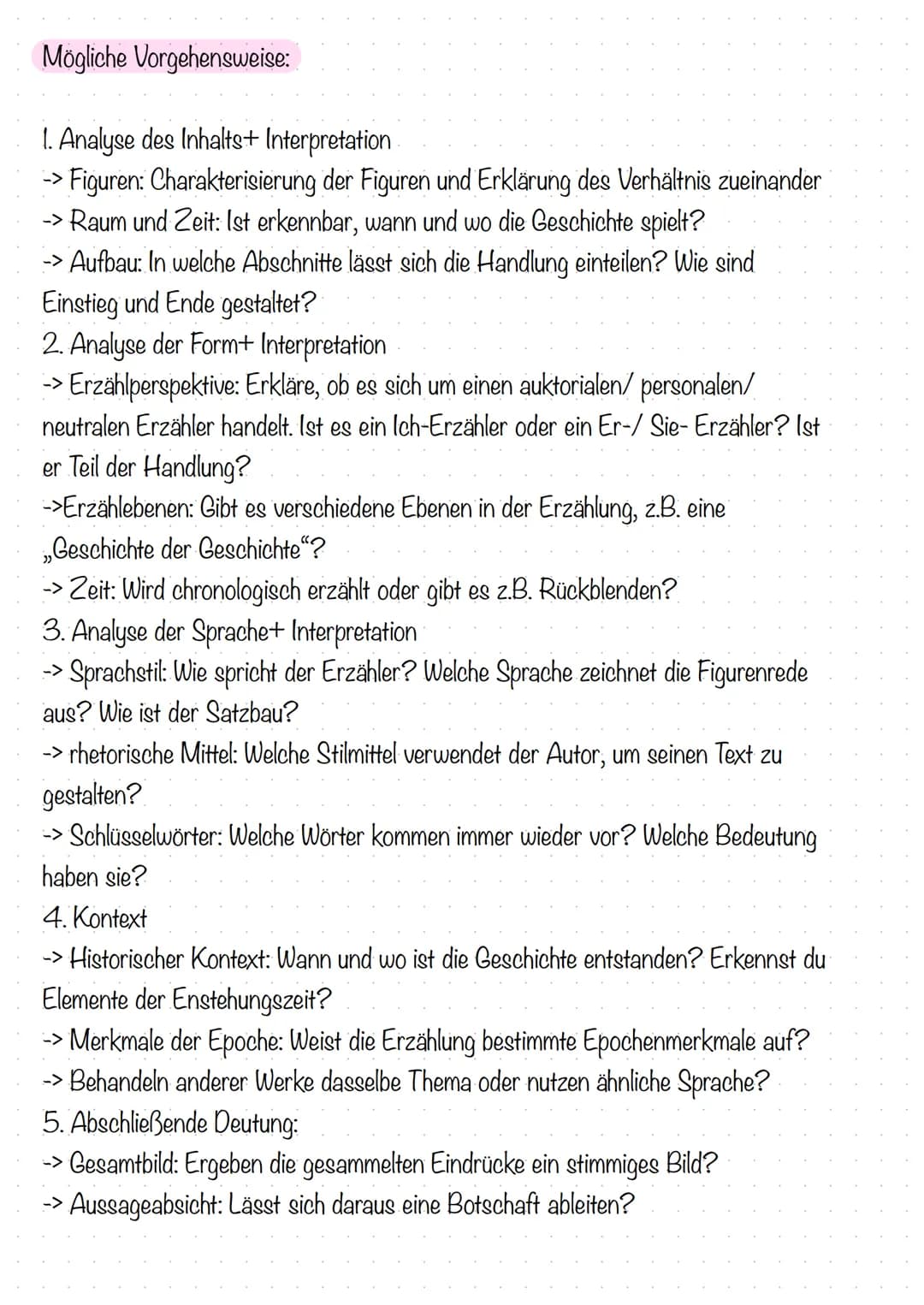 Kurzgeschichten interpretieren
1. Schritt: Vorbereitung
-> Text mehrmals durchlesen
-> Wichtige Stellen markieren und Notizen machen
Zeit: G