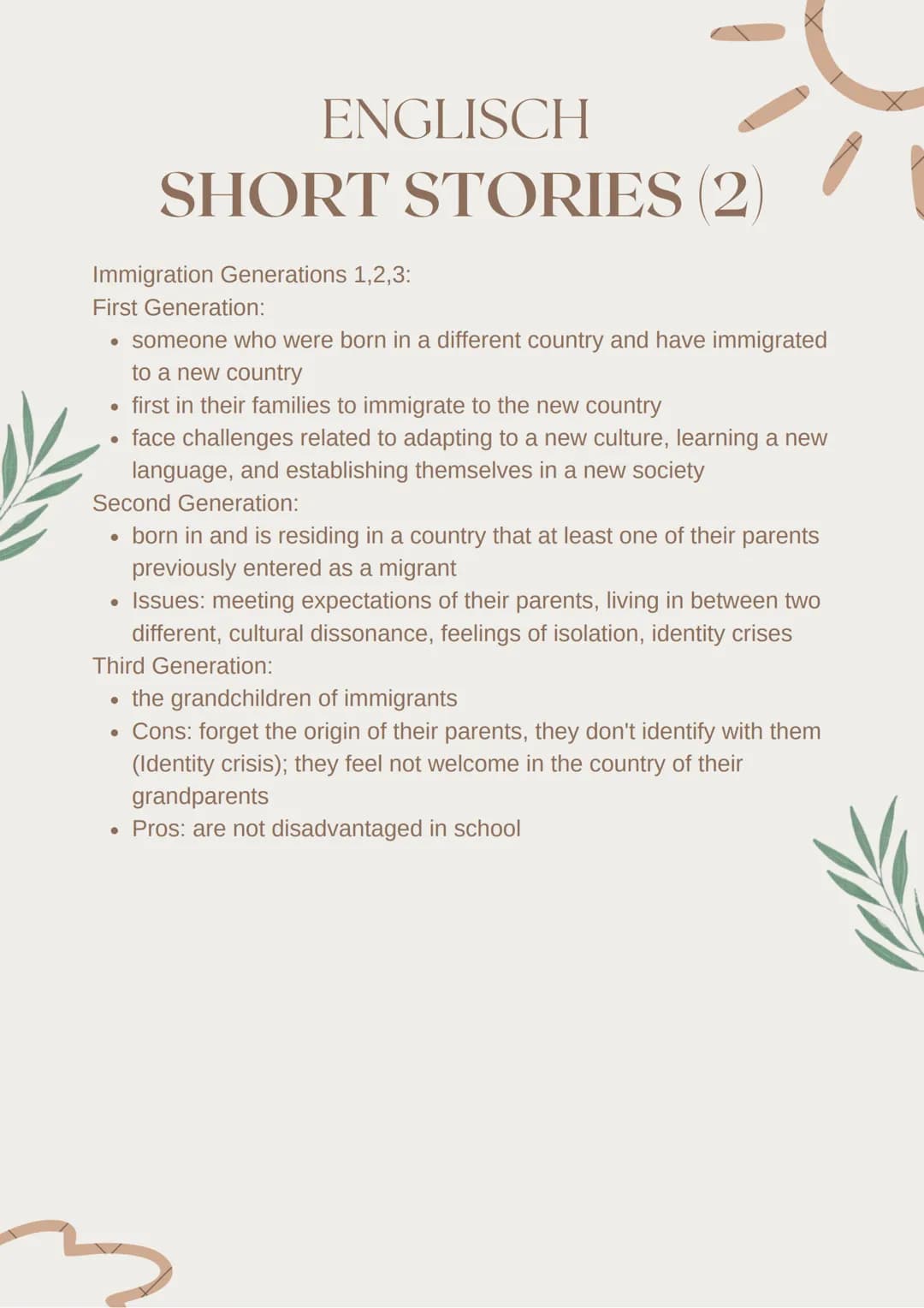 Jhumpa Lahiri, "The Third and Final Continent" (1999)
Story:
Beginning:
• narrator leaves India in 1964 and comes to the UK
lives in London 