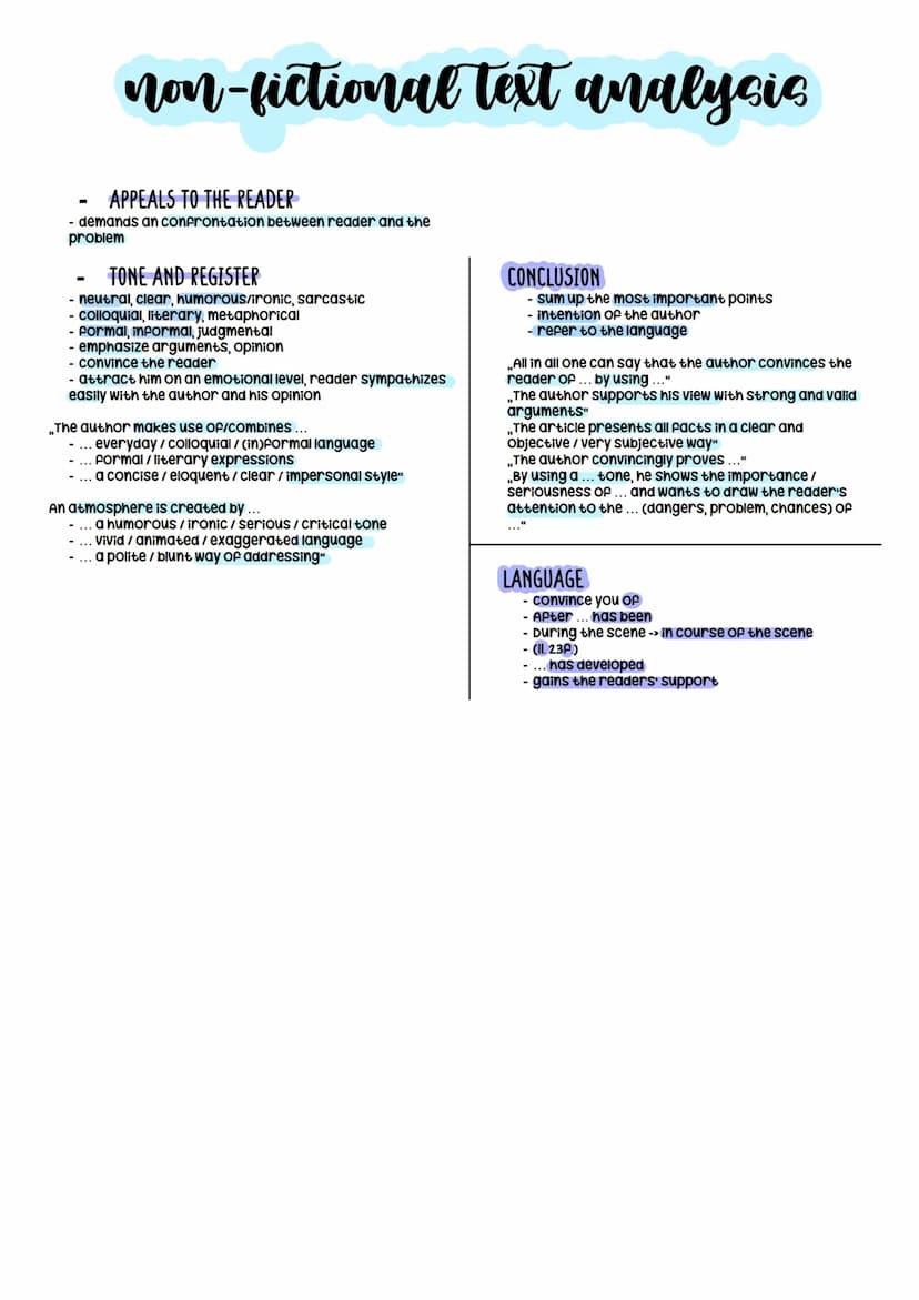 non-fictional text analycic
Structure
INTRODUCTION
- title
- author
- kind of text
- date
- place of publishment
- main topic
The article,..