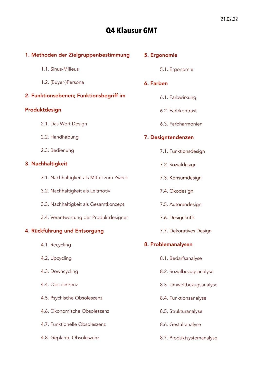 21.02.22

Q4 Klausur GMT

1. Methoden der Zielgruppenbestimmung

1.1. Sinus-Milieus

1.2. (Buyer-)Persona

2. Funktionsebenen; Funktionsbegr