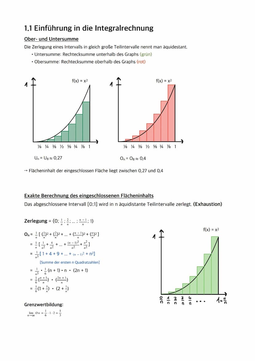 Abiturerlass Mathematik
Q1 - erhöhtes Niveau (Leistungskurs)
• Q1.1 Einführung in die Integralrechnung
- Bedeutung des Integrals als Bestand