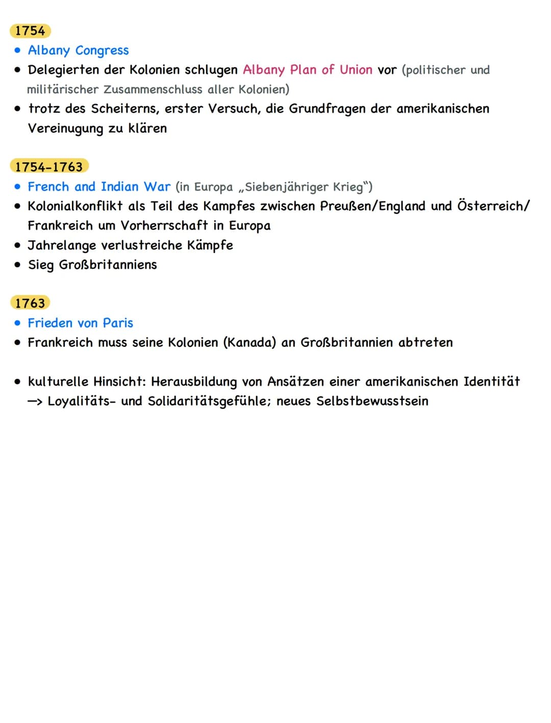 Zusammenfassung
American Revolution
Die nordamerikanischen Kolonien
• Entstehung von 13 britischen Kolonien an der Ostküste Nordamerikas
(po
