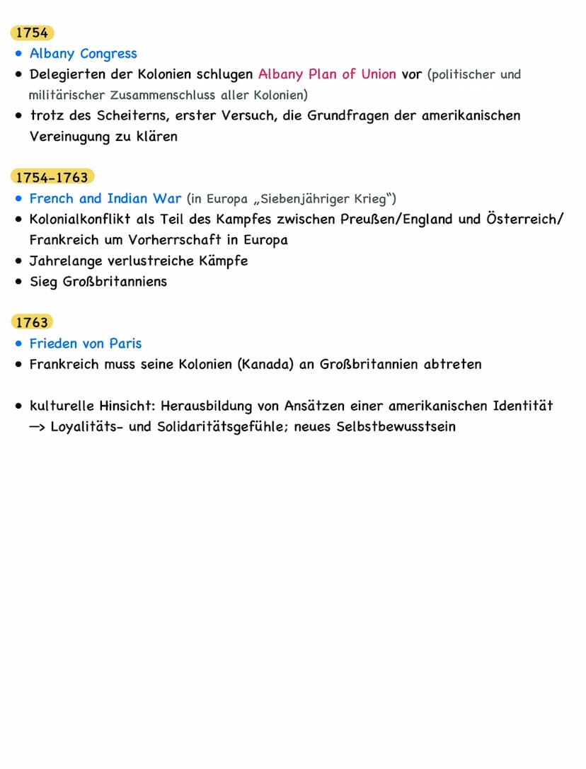 Zusammenfassung
American Revolution
Die nordamerikanischen Kolonien
• Entstehung von 13 britischen Kolonien an der Ostküste Nordamerikas
(po