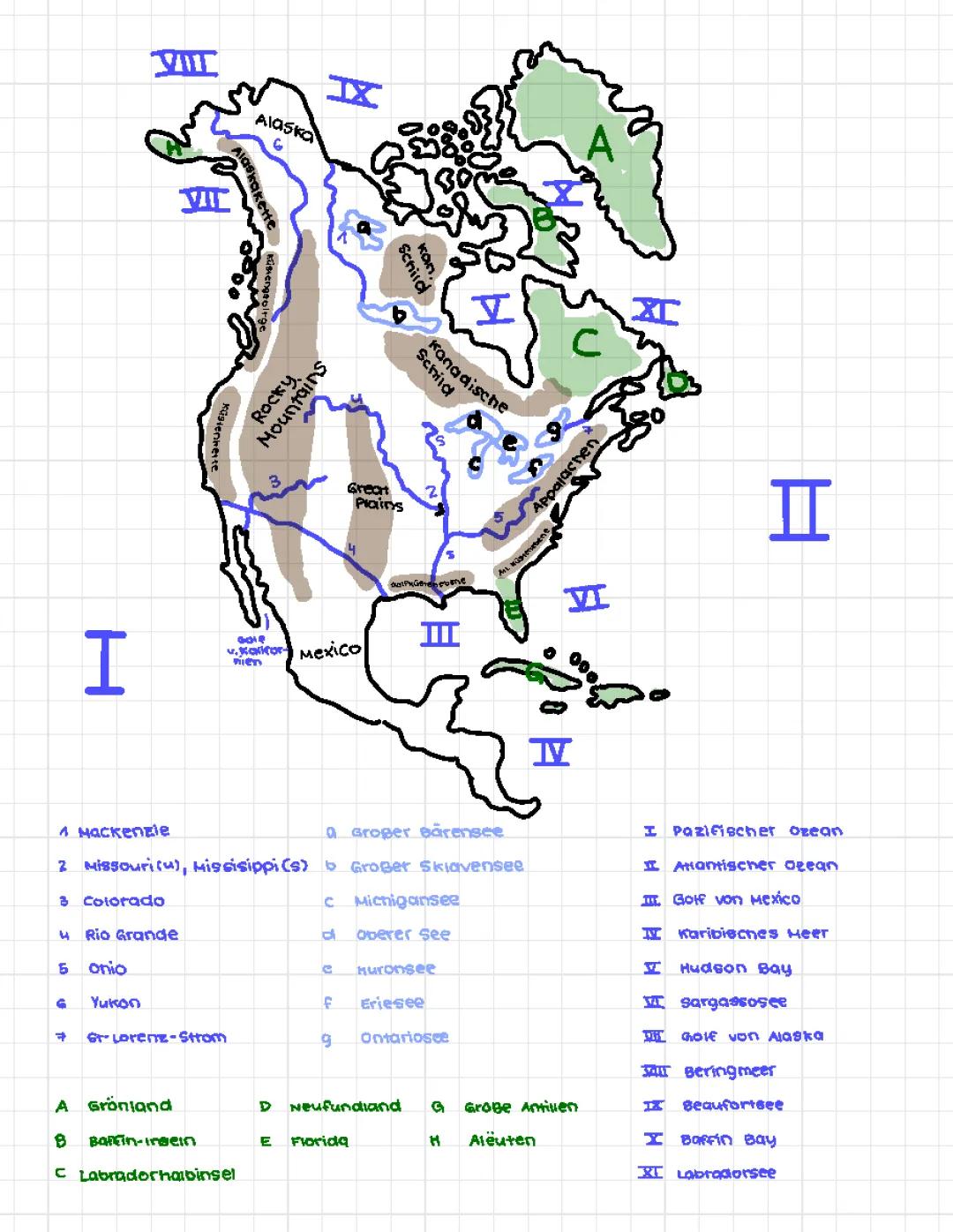 Topographie Nordamerika