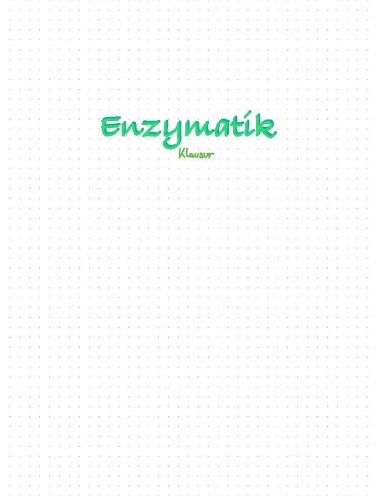 Know Enzymatik Zusammenfassung und Klausur Checkliste thumbnail
