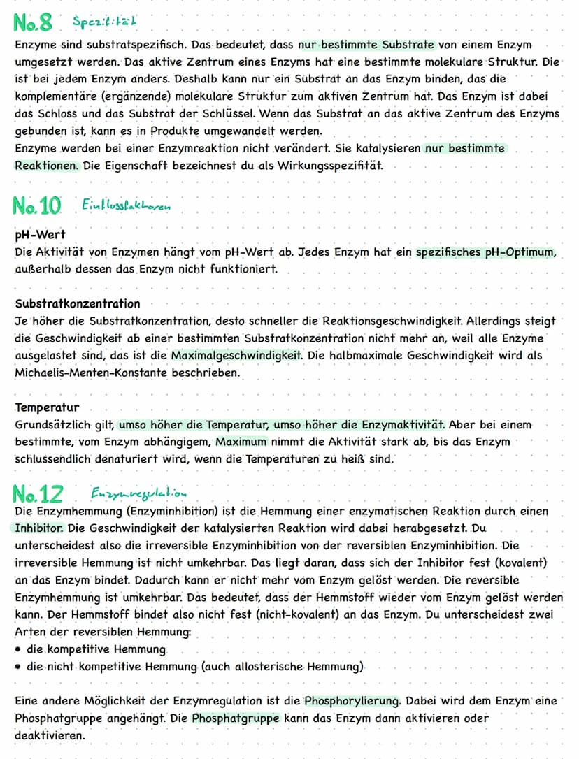 Enzymatík
Klausur Checkliste Biologie-Klausur / Mai 2021
Inhalte der Klausur:
Enzymen als Biokatalysatoren
Bau von Enzymen, Kenntnisse von d